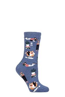 HEAT HOLDERS SOCKSHOP Damen 1.6 TOG Lite Hobby Socken Packung 1 Buch Wurm Denim 37-42 von HEAT HOLDERS