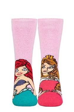 HEAT HOLDERS SOCKSHOP Kinder 1.6 TOG Lite Disney The Little Mermaid und Sleeping Beauty Thermische Socken Packung 1 Rosa 27-30 von HEAT HOLDERS