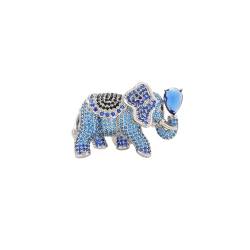 Blue Fortune Elephant Brosche Corsage Herren und Damen Temperament Pins Strickjacke und Anzug Dekorationen von HEBBES