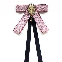 Fashion Fliegen Ribbon Bowknot Brosche Kristall Bowtie Krawatten Pins und Broschen Männer Mode Kragen Blume Geschenke for Frauen Zubehör (Color : B6) von HEBBES