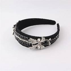 Mode Stirnbänder Buntes Stirnband Mode Barock Strass Haarband Damen Abschlussball Laufsteg Haarschmuck Kopfbedeckung Brautstirnband (Color : C) von HEBBES