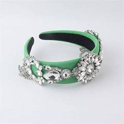 Mode Stirnbänder Handgemachte Strass Blume Geometrische Quaste Stirnband Mode Barock Intarsien Strass Haarband Fransen Haarband Kopfbedeckung Brautstirnband (Color : D) von HEBBES