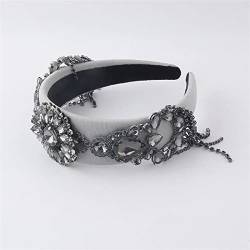 Mode Stirnbänder Handgemachte Strass Blume Geometrische Quaste Stirnband Mode Barock Intarsien Strass Haarband Fransen Haarband Kopfbedeckung Brautstirnband (Color : E) von HEBBES