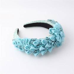 Mode Stirnbänder Mode Kopfschmuck Schwamm Reis Perlen übertrieben Haarband Frauen Laufsteg Persönlichkeit Haarschmuck Stirnband Brautstirnband (Color : C) von HEBBES