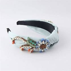 Mode Stirnbänder Vintage Strass Blume Persönlichkeit Stirnband Mode Barock Haarband Haarschmuck Schönes Temperament Dame Haar Kopfbedeckung Brautstirnband (Color : D) von HEBBES