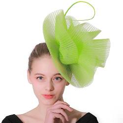 Vintage Netz und Feder Fascinator Hut Stirnband Clip Mesh Blume Hochzeit Cocktail Haarschmuck Tea Party Stirnband Mode-Stirnbänder (Color : C) von HEBBES