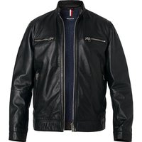 HECHTER PARIS Herren Lederjacke schwarz Leder unifarben von HECHTER PARIS