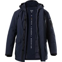 HECHTER PARIS Herren Parka blau Mikrofaser unifarben von HECHTER PARIS