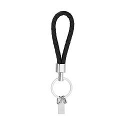 HEEPDD Gewebte Schlüsselanhänger, Schwarzes geflochtenes Leder Schlüsselanhänger Handtaschen Schlüsselanhänger SchlüsselbundHerren von HEEPDD