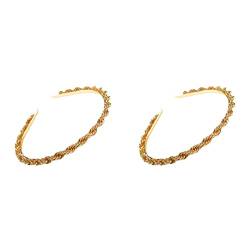 HEIMP Kettenstirnband Damen Damen Kettenstirnband Gold Metal Stirnband Kettenhaarband Gold Metal Twisted Kopfketten (Color : Goldenx2pcs, Size : 14.5X13cmx2pcs) von HEIMP