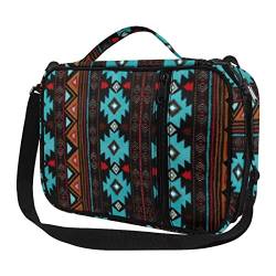 HELLHERO Boho-Bibelhülle Azteken-Western-Bibeltasche für Damen, Herren, Erwachsene, Kinder, Umhängetaschen, Tragetasche, tragbare Tragetasche Handtasche von HELLHERO