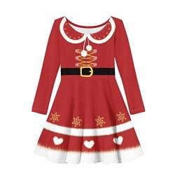 HELLHERO Langärmeliges Kleid für Mädchen Kinder Swing Twirly Skater Kleider 2-14 Jahre alt, Christmas, 11-12 Jahre von HELLHERO