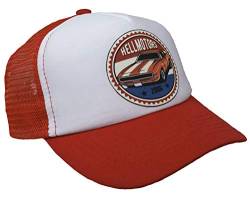 HELLMOTORS Kinder Trucker Mesh Cap Chevy Oldschool Kappe Rot Basecap von HELLMOTORS