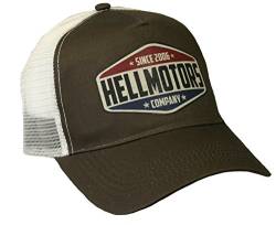HELLMOTORS Since 2006 Trucker Cap Oldschool Vintage Headwear V8 Hot Rod Biker Kappe von HELLMOTORS