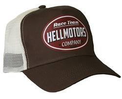 HELLMOTORS Trucker Cap Race Team V8 Old School Hot Rod Cappy Basecap Mütze Headwear von HELLMOTORS
