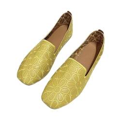 HELVES Doudou Schuhe Damen 2022 große Größe quadratische Zehen Flacher Mund Flache Schuhe weiche Sohle Mutterschuhe Einzelschuhe (Farbe : 1, Size : 39 EU) von HELVES