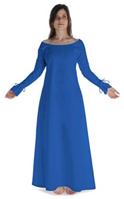 HEMAD Mittelalter Kleid Hildegune aus Baumwolle Königsblau S/M Gewandung LARP von HEMAD