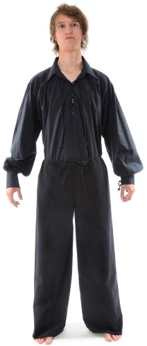 HEMAD Mittelalter Schnürhose schwarz Baumwollhose XL von HEMAD