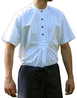 HEMAD Trachtenhemd Kurzarm Hemd Pfoad Isar weiß XL von HEMAD