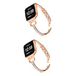 HEMOTON Armband Für Frauen 2st Uhrenarmbänder Uhrenarmband Für Intelligentes Armband Luxus Leicht Zinklegierung Smartwatch-Bänder von HEMOTON