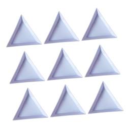 HEMOTON Nagelständer 80st Nail Art Dreieckige Platte Tablett Dreieckige Ablagefächer Dreieckige Speicherwerkzeuge Maniküre-schalen Diamant Maniküre-werkzeuge Ohrringperlen von HEMOTON