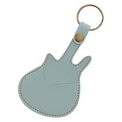 HEMOTON Pick-Etuis aus Leder Gitarren-Schlüsselanhänger Aufbewahrungstasche für Gitarrenpicks Guitar Pick Holder Gitarren zubehör Plektrum Schlüsselbund Gitarren-Pick-Schutz Pick-Halter von HEMOTON