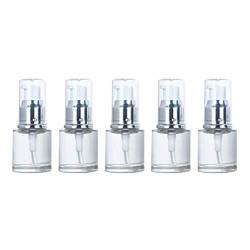 Hemoton 5 Stück Leere Mini Glas Pumpflasche Nachfüllbare Parfüm Ätherische Ölspender Pumpflaschen für Die Heimreise 20Ml (Silber) von HEMOTON