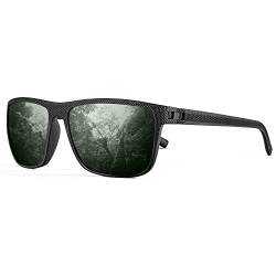 HENGOSEN Sonnenbrille Herren Damen Polarisiert Unisex Quadrat Sunglasses Leichte UV400 Schutz für Fahren von HENGOSEN