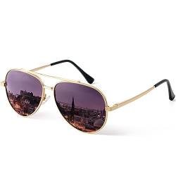 HENGOSEN Sonnenbrille Herren Polarisierte Pilotenbrille Herren und Damen Outdoor Piloten-Unisex UV400 Fahrerbrille Sonnenbrille von HENGOSEN