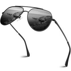 HENGOSEN Sonnenbrille Herren und Damen Pilotenbrille Herren mit UV400 Schut Polarisierte Sonnenbrille für Fahren und Outdoor-Sportarten von HENGOSEN