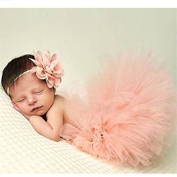 HENGSONG Neugeborenes Baby Rock Tutu Kleidung Trikot Kostüm Foto Prop Outfits Bekleidung Set (Rosa 1) von HENGSONG