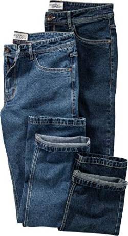 HENSON&HENSON 2er Pack Herren Jeans, Jeanshose aus Stretch-Stoff, Herrenhose im klassischen Design, Hose aus elastischer Baumwolle, Männerjeans im Set, Gr. 24-60 von HENSON&HENSON