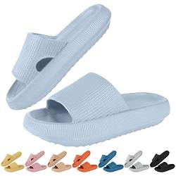 HEPODA Badelatschen Herren Damen Schlappen Cozislides Badeschlappen Cozy Slides Hausschuhe Sommer Badeschuhe Rutschfeste Wolken Slipper Schlappi Wolken Schuhe von HEPODA