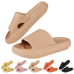 HEPODA Badelatschen Herren Damen Schlappen Cozislides Badeschlappen Cozy Slides Hausschuhe Sommer Badeschuhe Rutschfeste Wolken Slipper Schlappi Wolken Schuhe von HEPODA