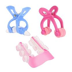 Nose Lift Up Shaping Clip, 3pcs Nose Shaper Massager Clip Nose Roll Slimmer Straightening Face Beauty Tool von HERCHR