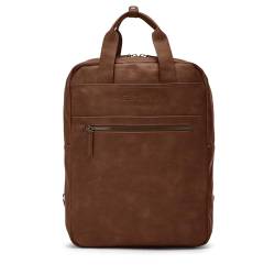 HERLING Herren-/Damen Rucksack CERNAN klassisches Vintage-PU-Leder (Coffee Brown) von HERLING - research