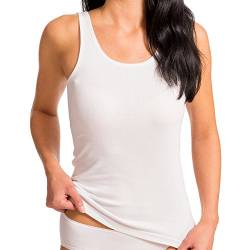 HERMKO 1310 Damen Unterhemd aus Reiner Bio-Baumwolle, Farbe:weiß, Größe:32/34 (XS) von HERMKO