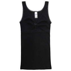 HERMKO 15804740 Damen BH-Hemd aus 100% Bio-Baumwolle, Farbe:schwarz, Größe:48/50 (XL) von HERMKO