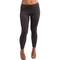 HERMKO 1672005 warme Damen Thermo-Leggings in Ringel-Optik, Größe:40/42 (M), Farbe:Marine Ringel von HERMKO