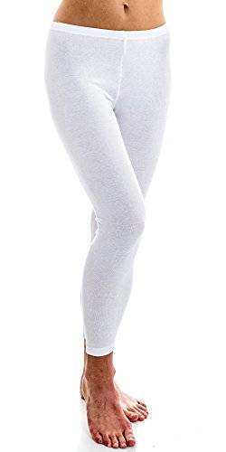 HERMKO 1720 Damen Legging aus 100% Bio-Baumwolle, Farbe:weiß, Größe:36/38 (S) von HERMKO