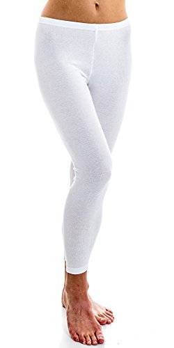 HERMKO 1720 Damen Legging aus 100% Bio-Baumwolle, Farbe:weiß, Größe:52/54 (XXL) von HERMKO