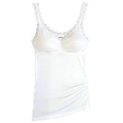 HERMKO 175803810 Damen BH-Hemd mit Spitze - Unterhemd mit integriertem Bustier, Farbe:weiß, Größe:62 (XXXXL) von HERMKO