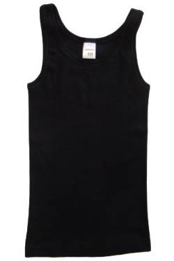 HERMKO 2000 Mädchen Unterhemd aus 100% Bio-Baumwolle, schadstoffgeprüftes Achselhemd, Tank Top Made in EU, Farbe:schwarz, Größe:116 von HERMKO