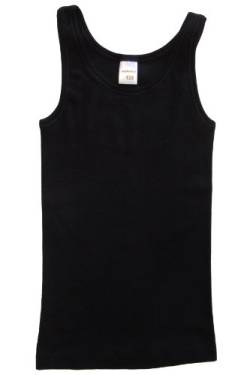 HERMKO 2000 Mädchen Unterhemd aus 100% Bio-Baumwolle, schadstoffgeprüftes Achselhemd, Tank Top Made in EU, Farbe:schwarz, Größe:128 von HERMKO