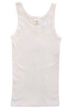 HERMKO 2000 Mädchen Unterhemd aus 100% Bio-Baumwolle, schadstoffgeprüftes Achselhemd, Tank Top Made in EU, Farbe:weiß, Größe:104 von HERMKO