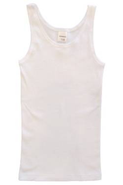 HERMKO 2000 Mädchen Unterhemd aus 100% Bio-Baumwolle, schadstoffgeprüftes Achselhemd, Tank Top Made in EU, Farbe:weiß, Größe:164 von HERMKO