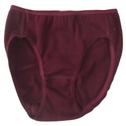 HERMKO 2130 Mädchen Slip aus 100% Bio-Baumwolle, Unterhose in Feinripp-Qualität, Farbe:Bordeaux, Größe:152 von HERMKO