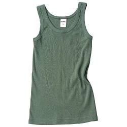 HERMKO 2800 Jungen Unterhemd aus 100% Bio-Baumwolle Knaben Tank Top, Farbe:Olive, Größe:104 von HERMKO