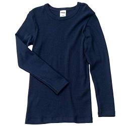 HERMKO 2830 Kinder Langarm Shirt aus 100% Bio-Baumwolle, Unterhemd für Mädchen und Jungen, Farbe:Marine, Größe:104 von HERMKO