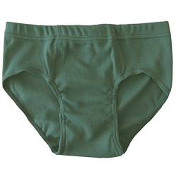 HERMKO 2850 Jungen Slip Unterhose für Jungs Sportslip ohne Bein 100% Bio-Baumwolle, Farbe:Olive, Größe:116 von HERMKO
